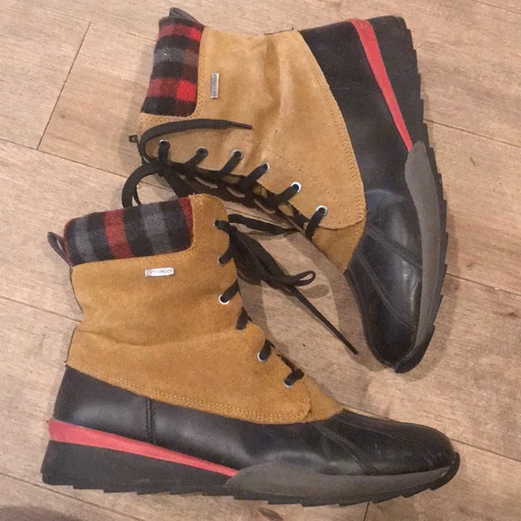 Cougar Totem boots plaid red brown - Picture 1 of 8